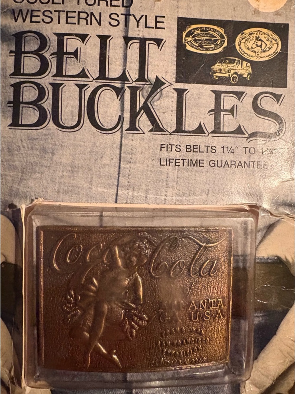 Coca-Cola Bronze Tone ATL Ga 1915 Trans-Pan SF Expo Collectors Belt Buckle